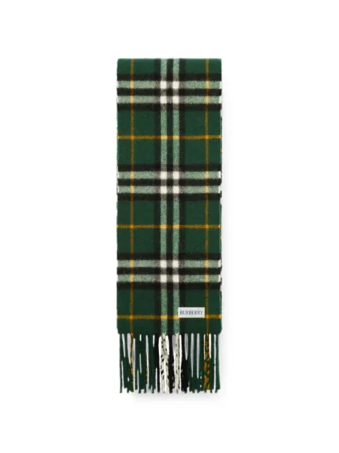 Burberry narrow Check cashmere scarf