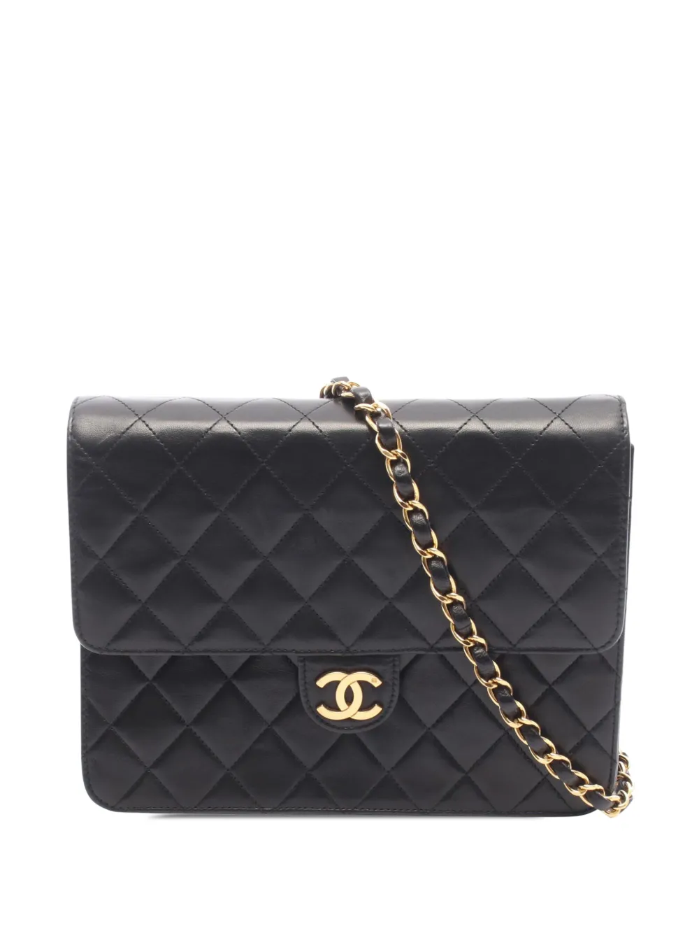CHANEL Pre-Owned 1996-1997 Medium CC Quilted Lambskin Single Flap shoulder bag - Nero
