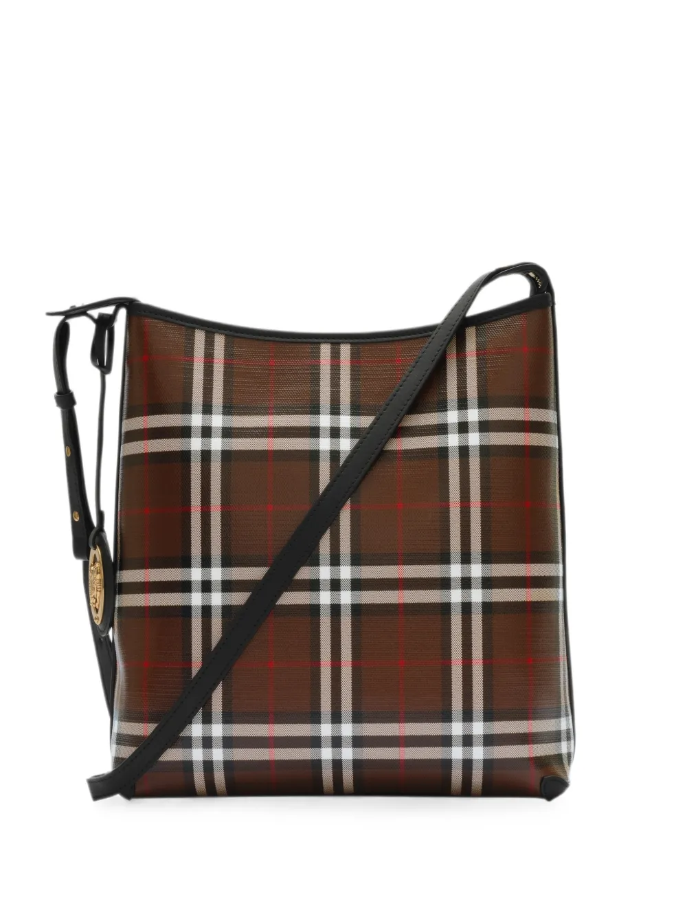 Burberry small Check shoulder bag - Marrone