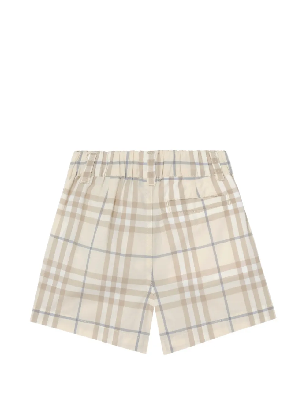 Burberry Kids Geruite shorts Beige