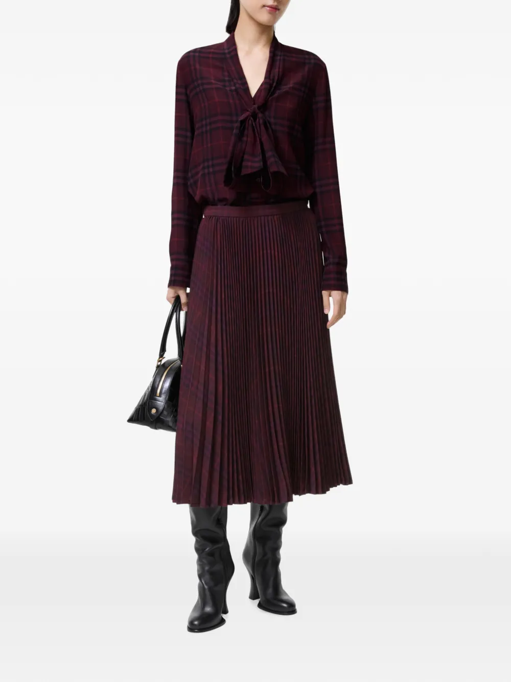 Burberry Plooirok Rood