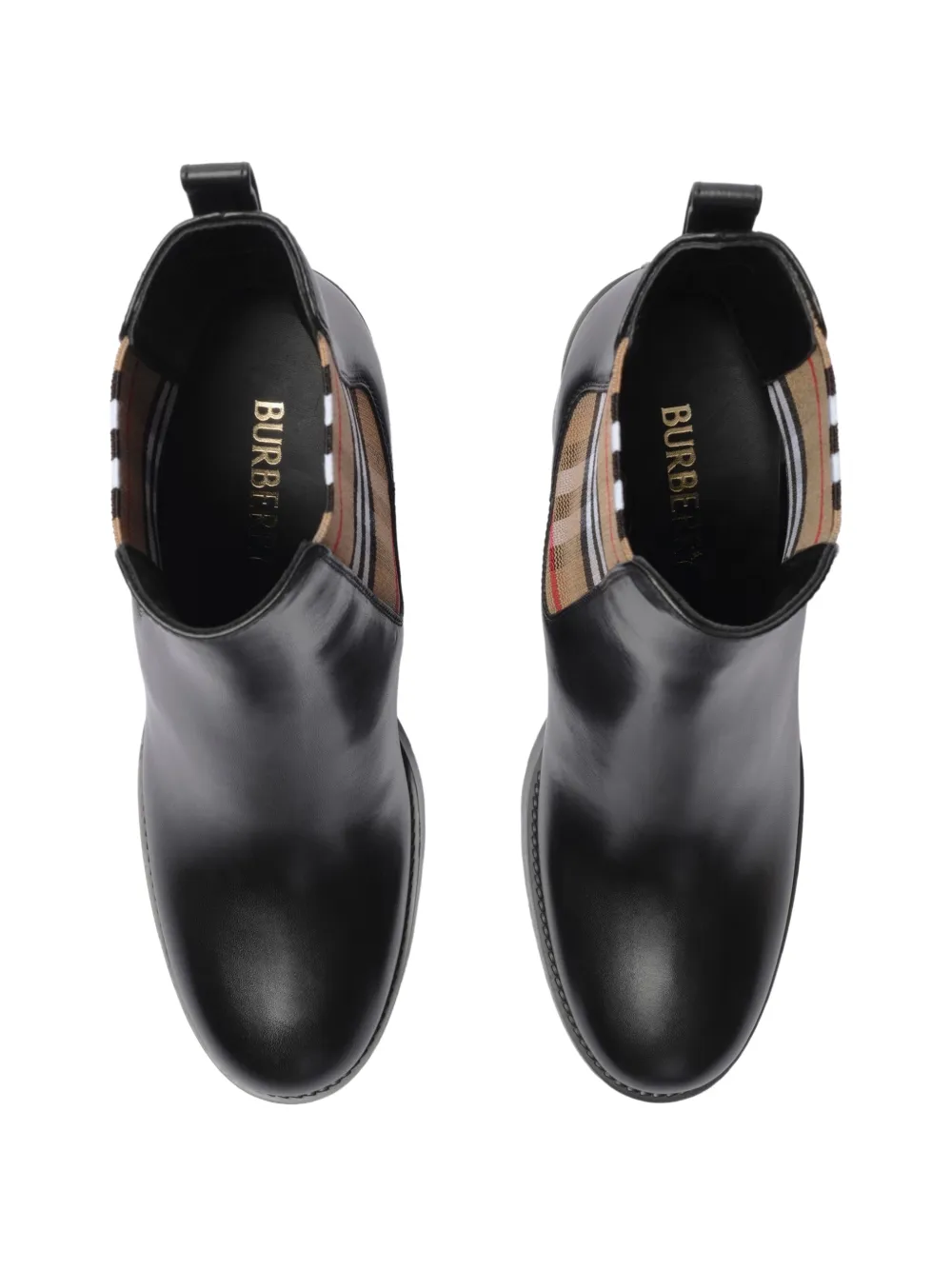 Burberry Hampstead leren laarzen met hak Zwart