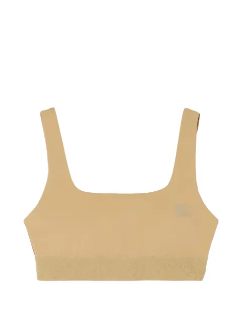 Burberry brassière en nylon stretch à finitions à carreaux signature