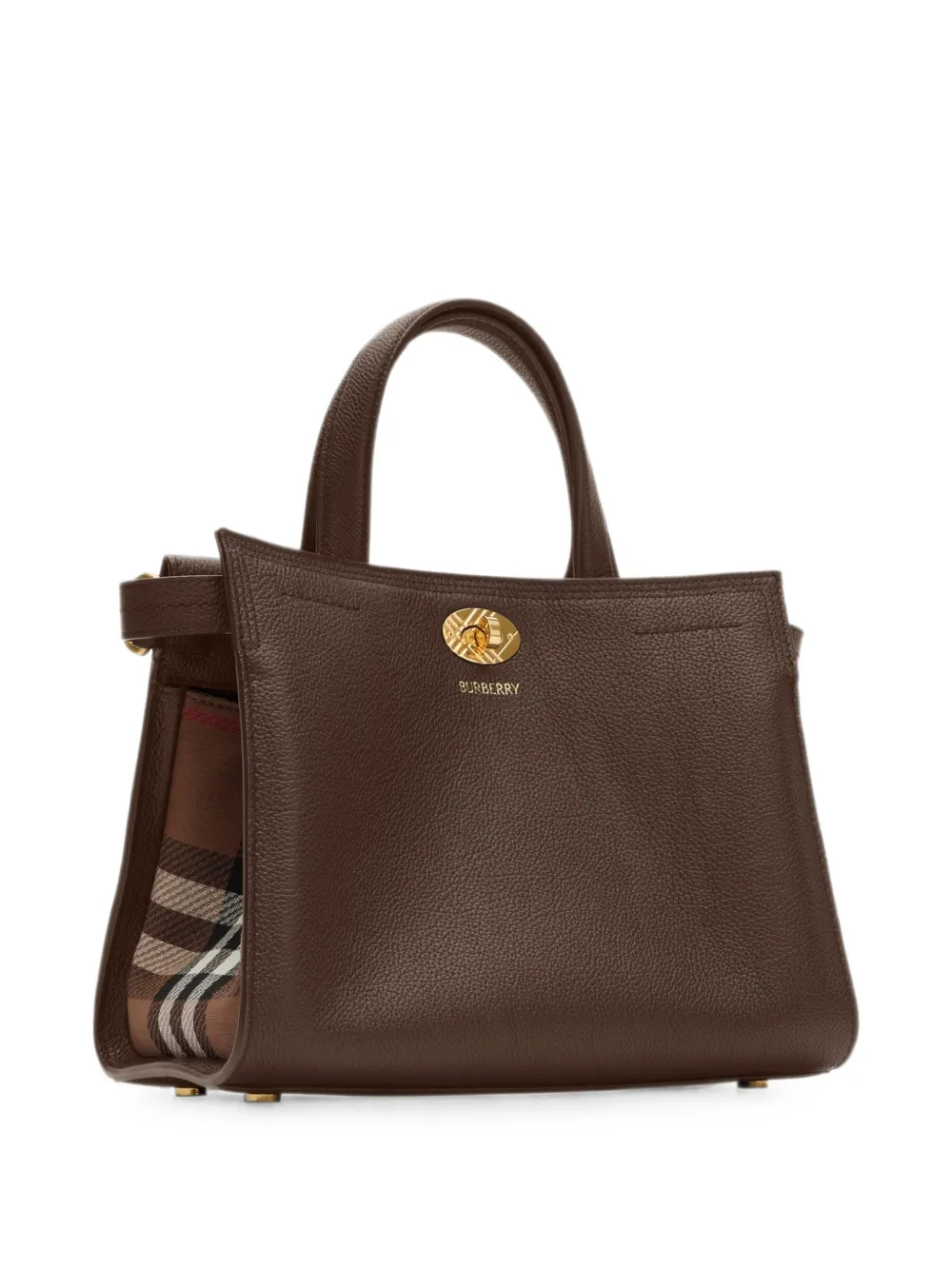 Burberry Cotswolds Check mini-shopper Bruin
