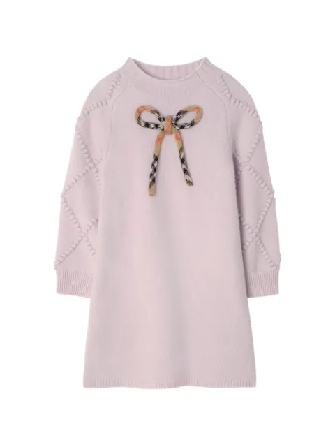 Burberry Kids Checkered bow-decorated dress