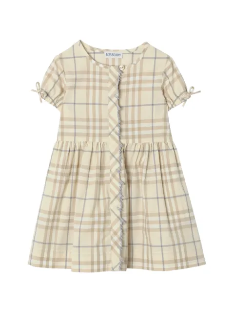Burberry Kids 格纹棉连衣裙