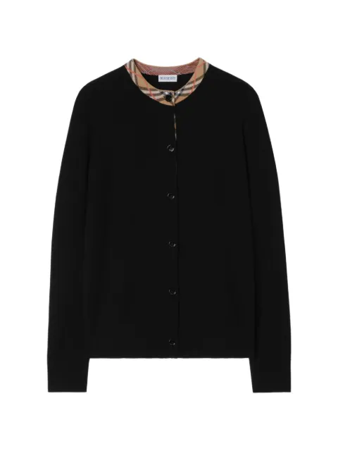 Burberry Cardigan mit Check-Besatz