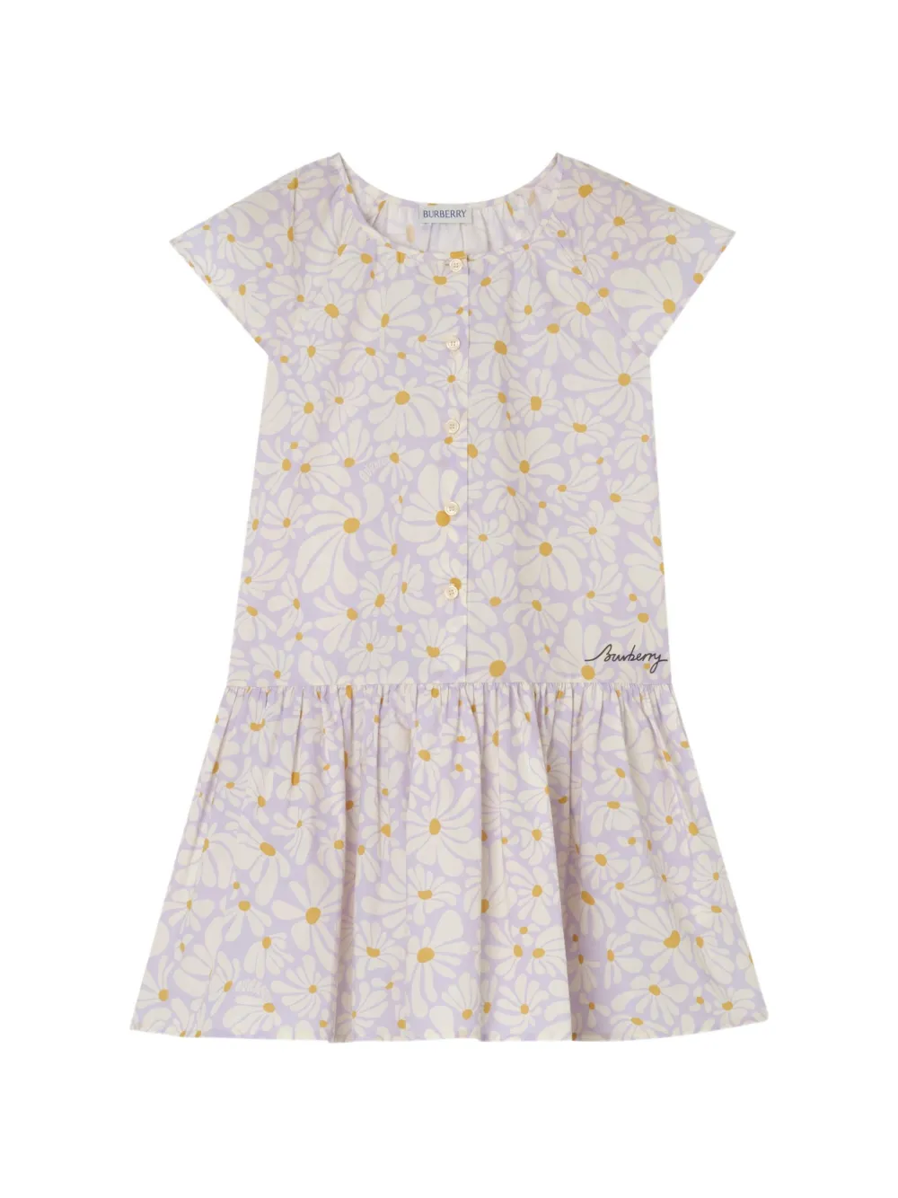 Burberry Kids Daisy cotton dress - Purple