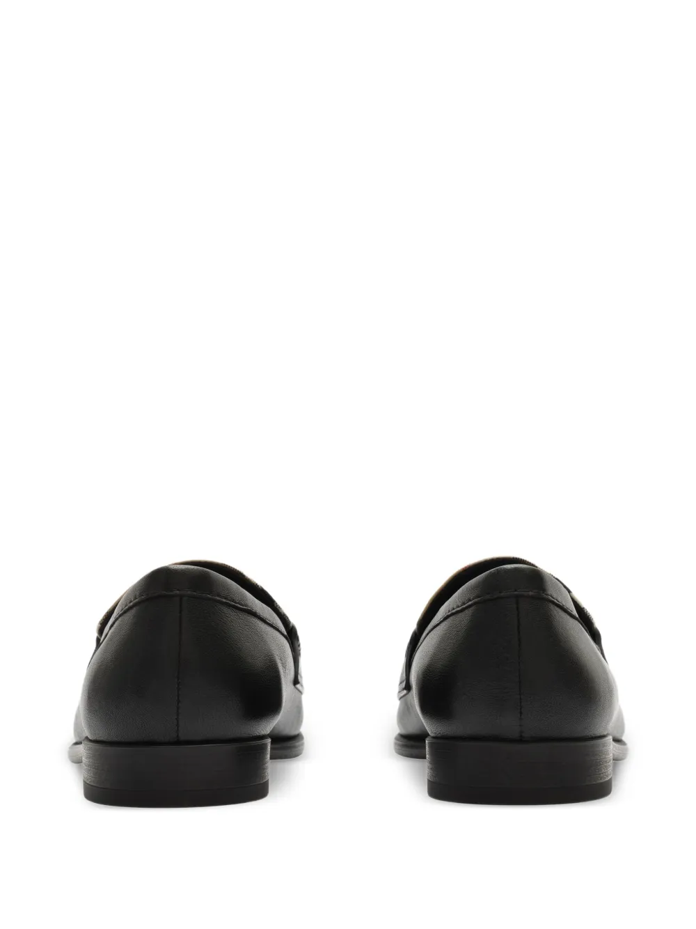 Burberry Geruite en leren Opal loafers Zwart