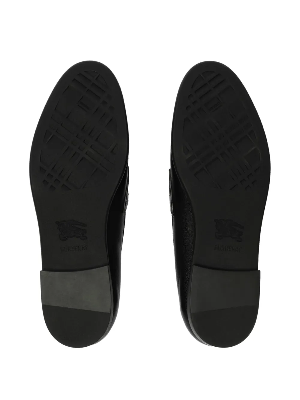 Burberry Geruite en leren Opal loafers Zwart