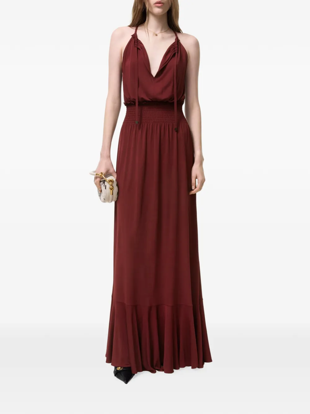 Burberry Viscose jersey jurk Rood