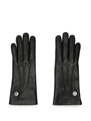 Prada zip-pocket Leather Gloves | Black | FARFETCH