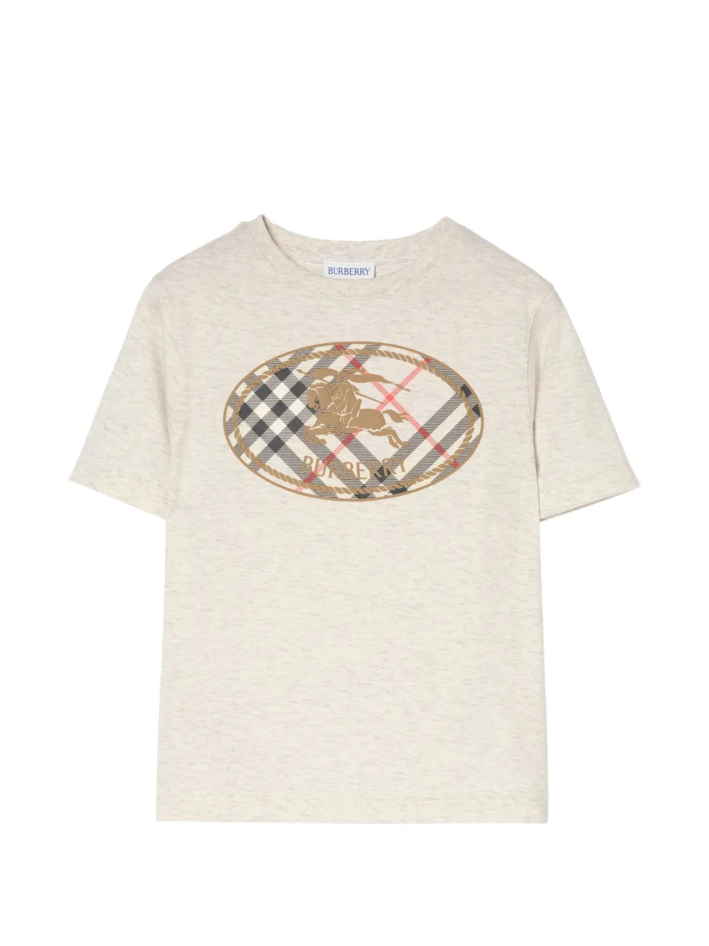 Burberry Kids Check Knight T-shirt - Toni neutri