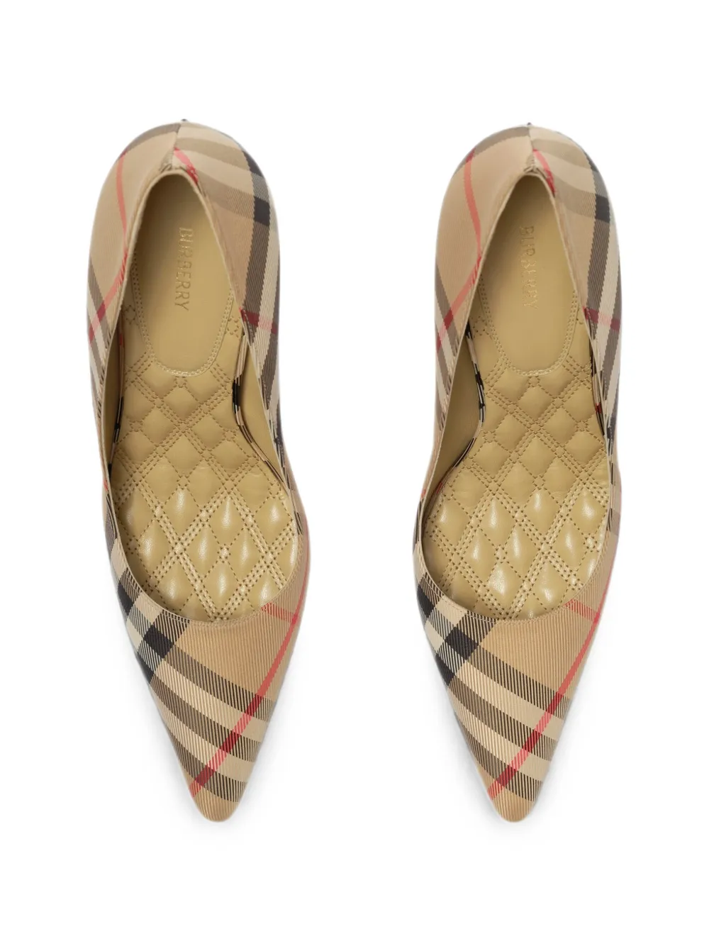 Burberry Geruite pumps Beige
