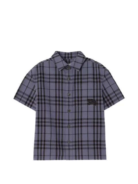 Burberry Kids equestrian knight check-print shirt