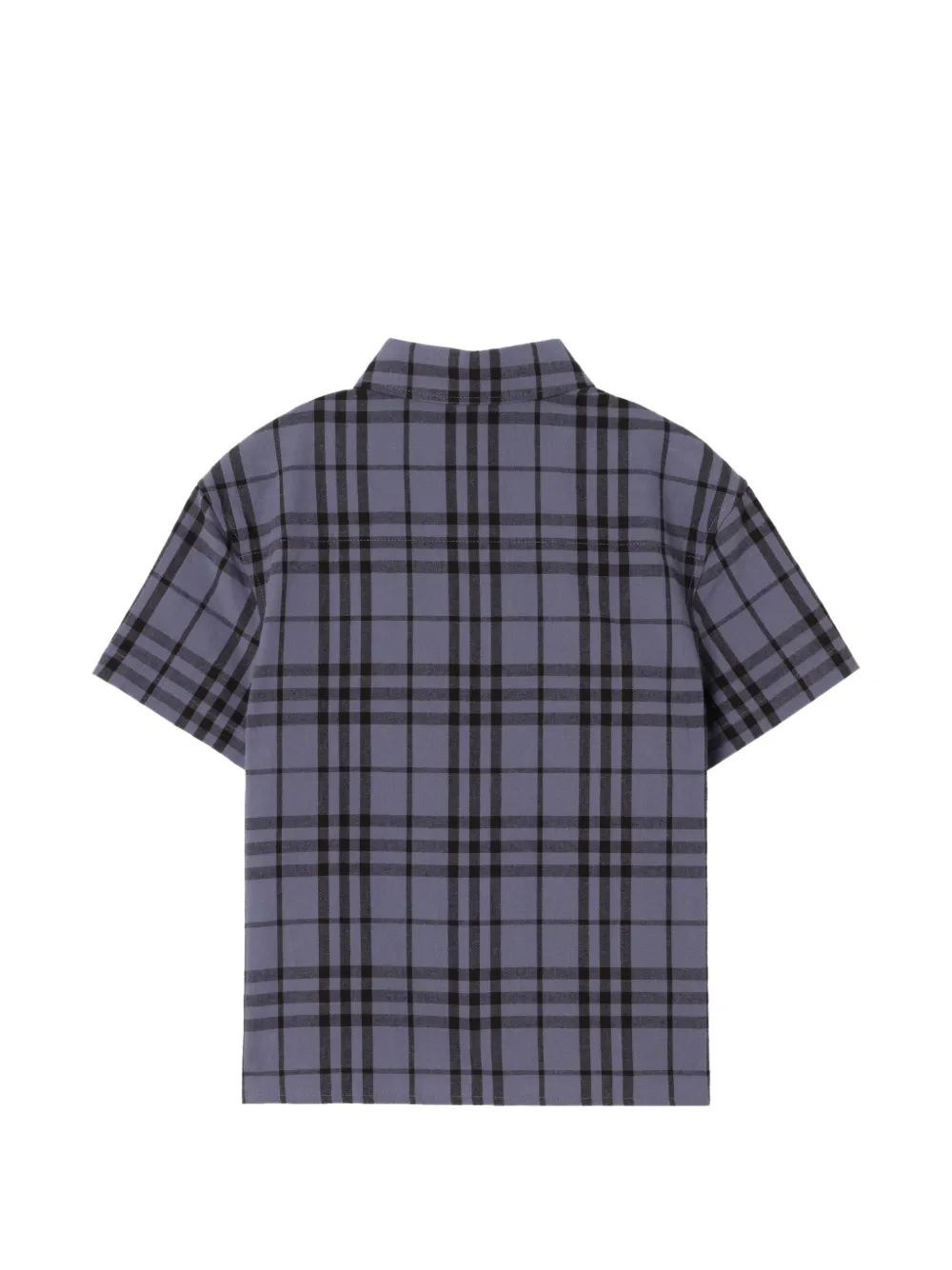 Burberry Kids Equestrian Knight geruit shirt Grijs