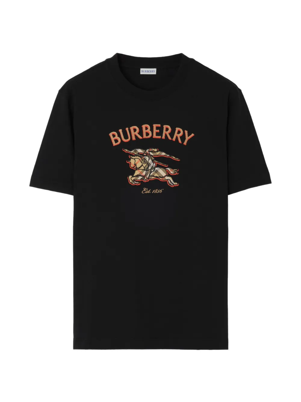 Burberry Knight Check cotton T-shirt - Nero