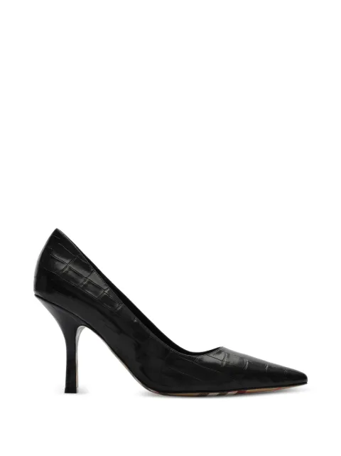 Burberry crocodile-effect leather Dame high pumps