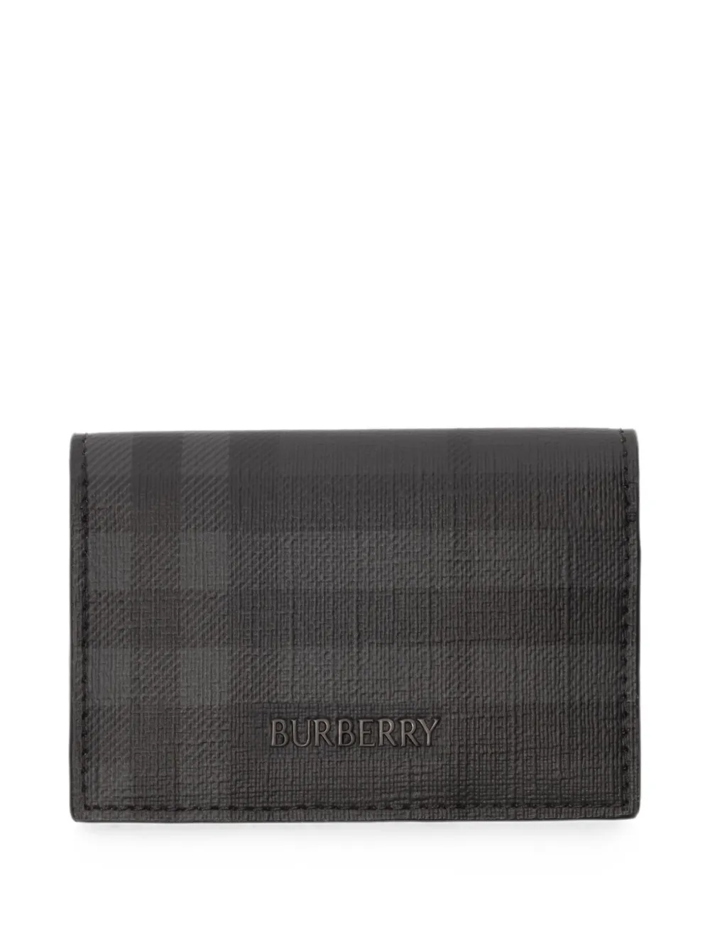 Burberry Portacarte bi-fold City Check - Grigio