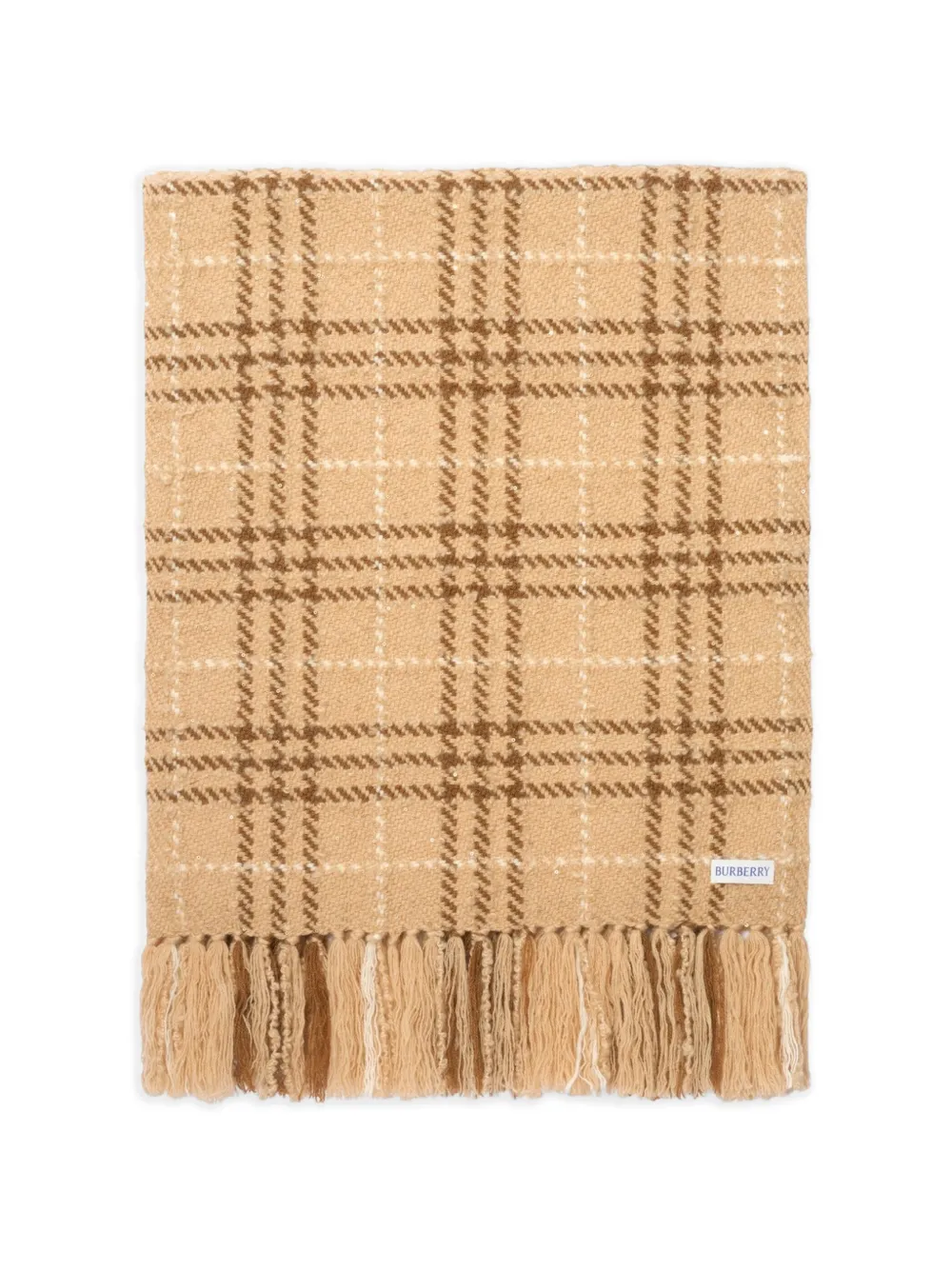 Burberry Verzierter Check Bouclé-Schal - Nude