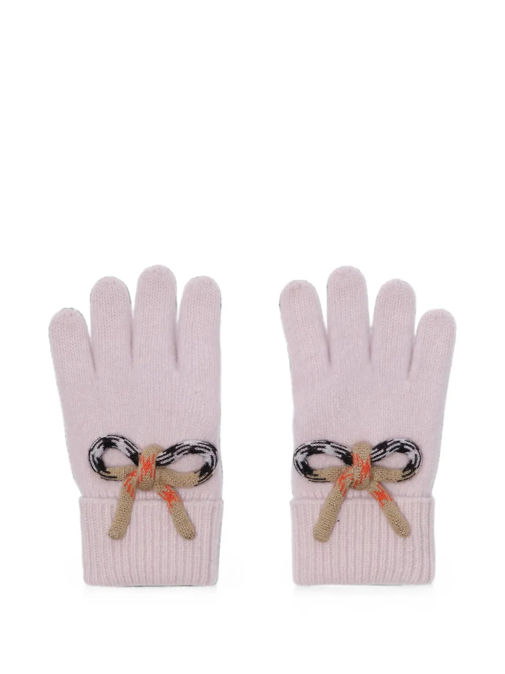 Burberry Kids Gebreide handschoenen met strikdetail Roze