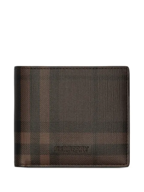 Burberry City Check bifold coin wallet