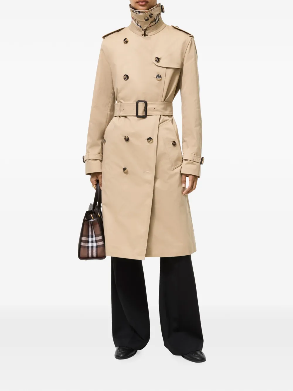 Burberry Lakefield lange gabardine trenchcoat Beige