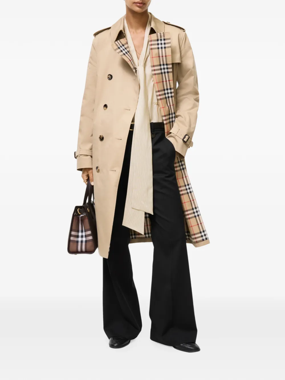 Burberry Lakefield lange gabardine trenchcoat Beige