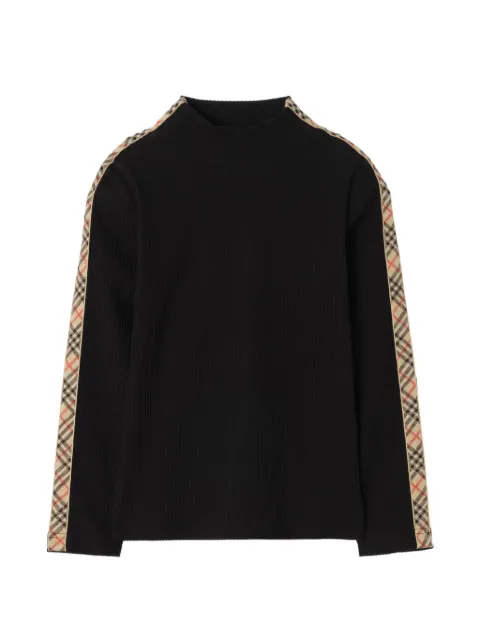 Burberry Kids Check-trim long-sleeve sweater