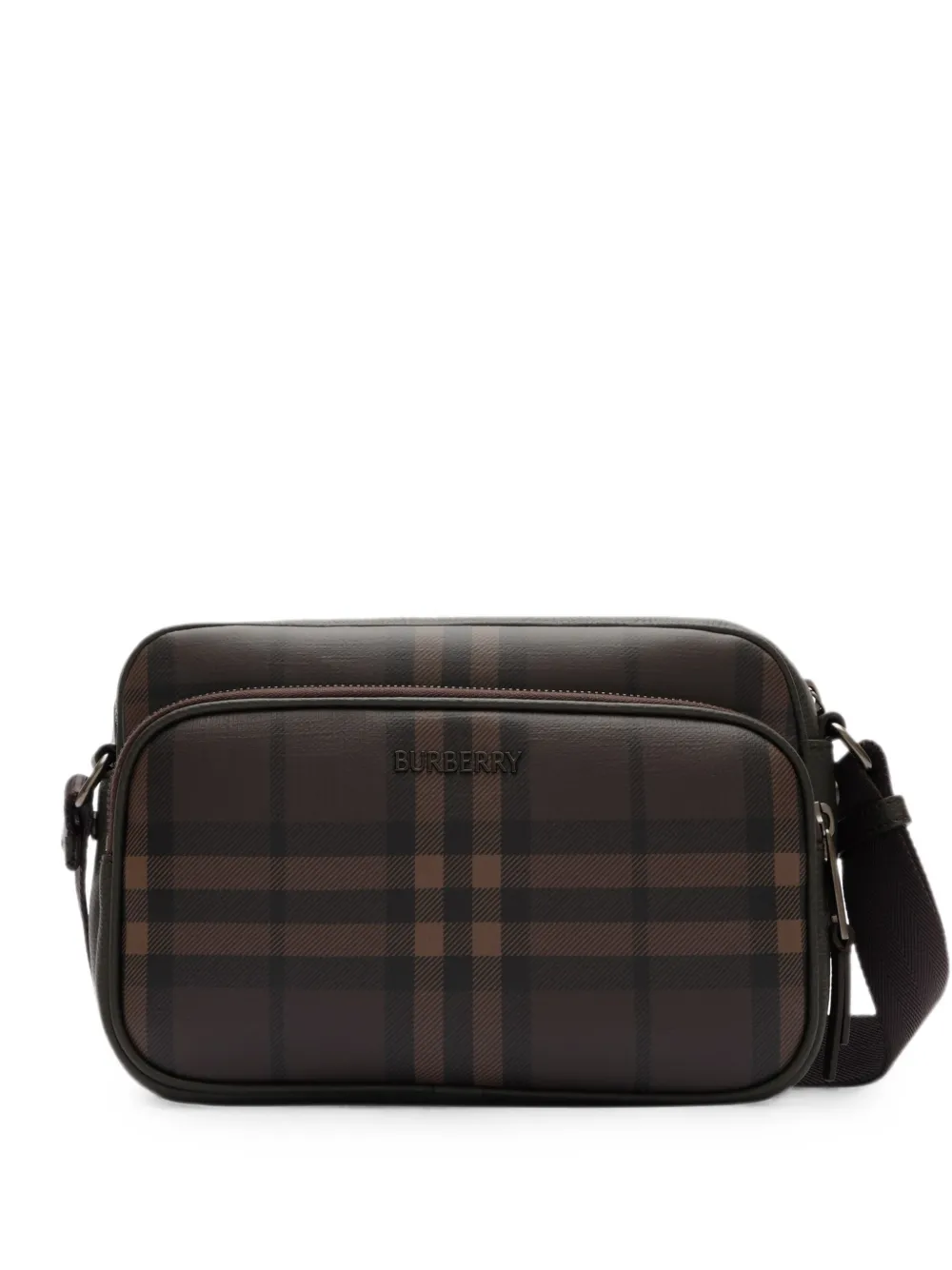 Burberry Borsa a tracolla City Check con tasca - Marrone
