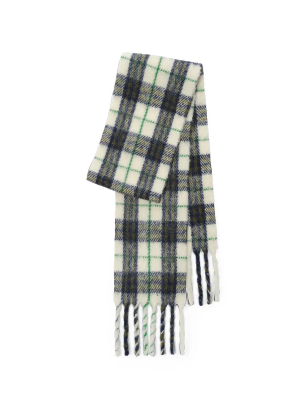 Burberry Geruite sjaal van alpacawolblend Wit