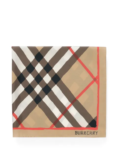Burberry watercolour Check silk scarf