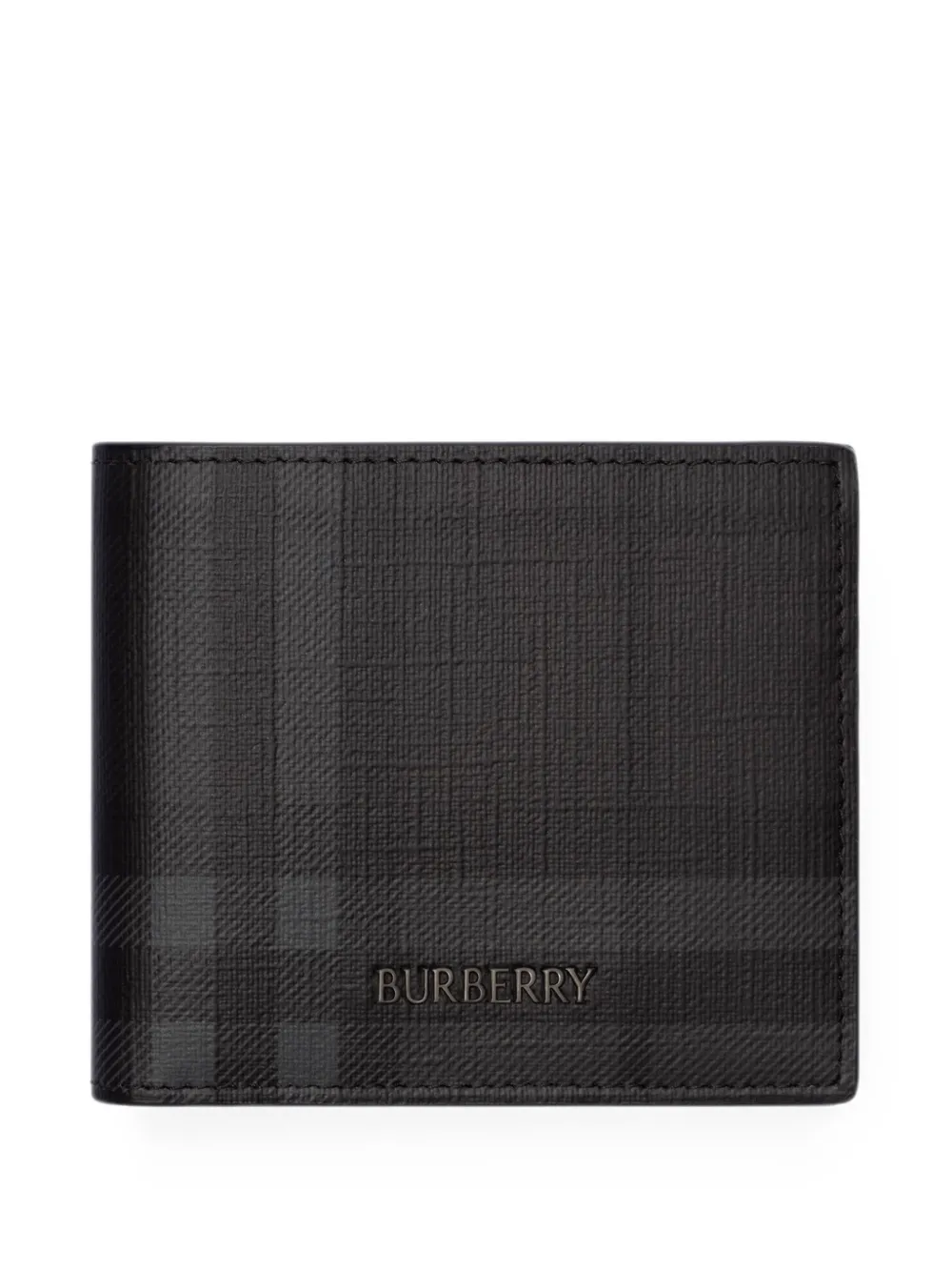 Burberry City Check Bifold Wallet In Black