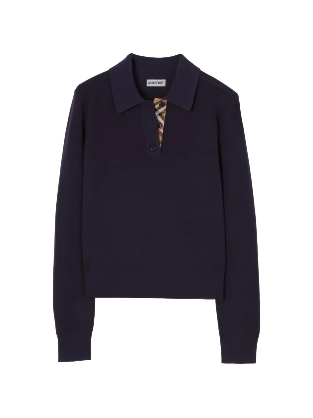 Burberry Wollen poloshirt Paars