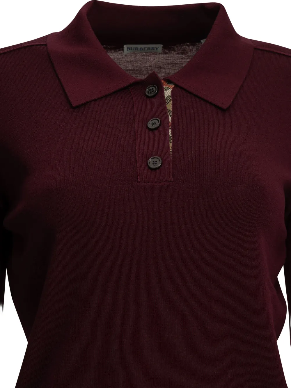 Burberry Wollen poloshirt Paars
