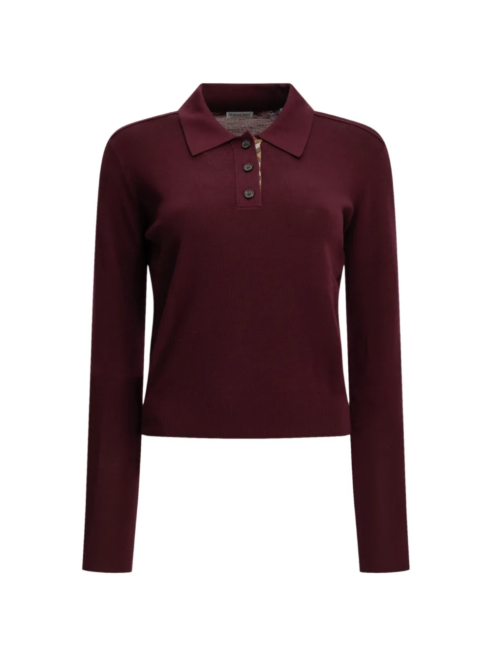 Burberry Polo in lana a maniche lunghe - Viola