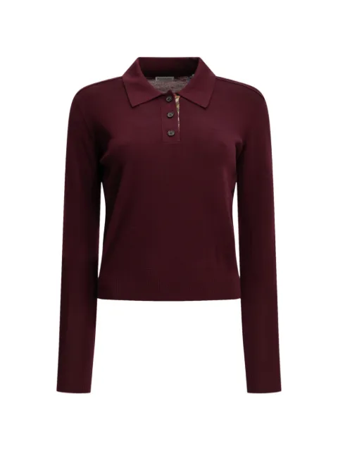 Burberry long-sleeve wool polo shirt