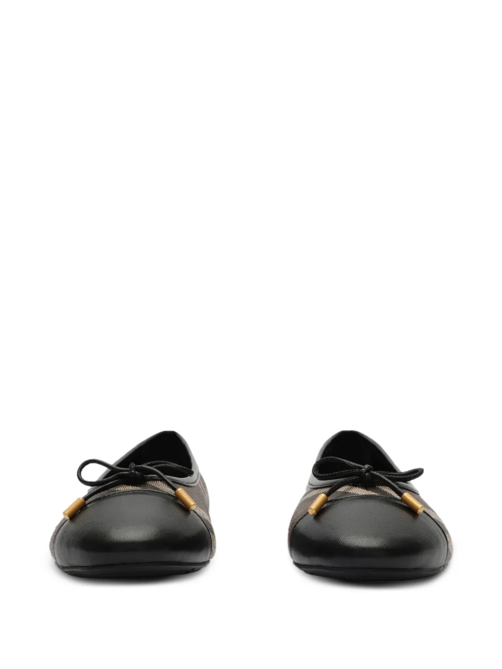 Burberry Check canvas Highgate ballerina's Bruin