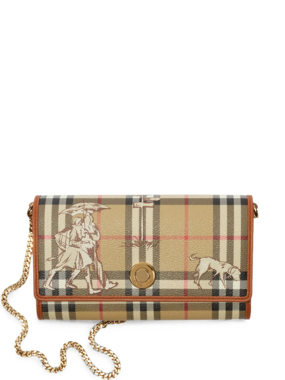 Burberry Mates checkered chain-strap shoulder bag - Neutrals