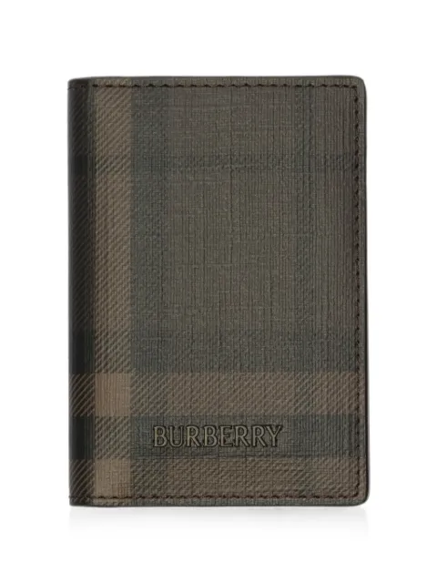 Burberry City Check folding card case