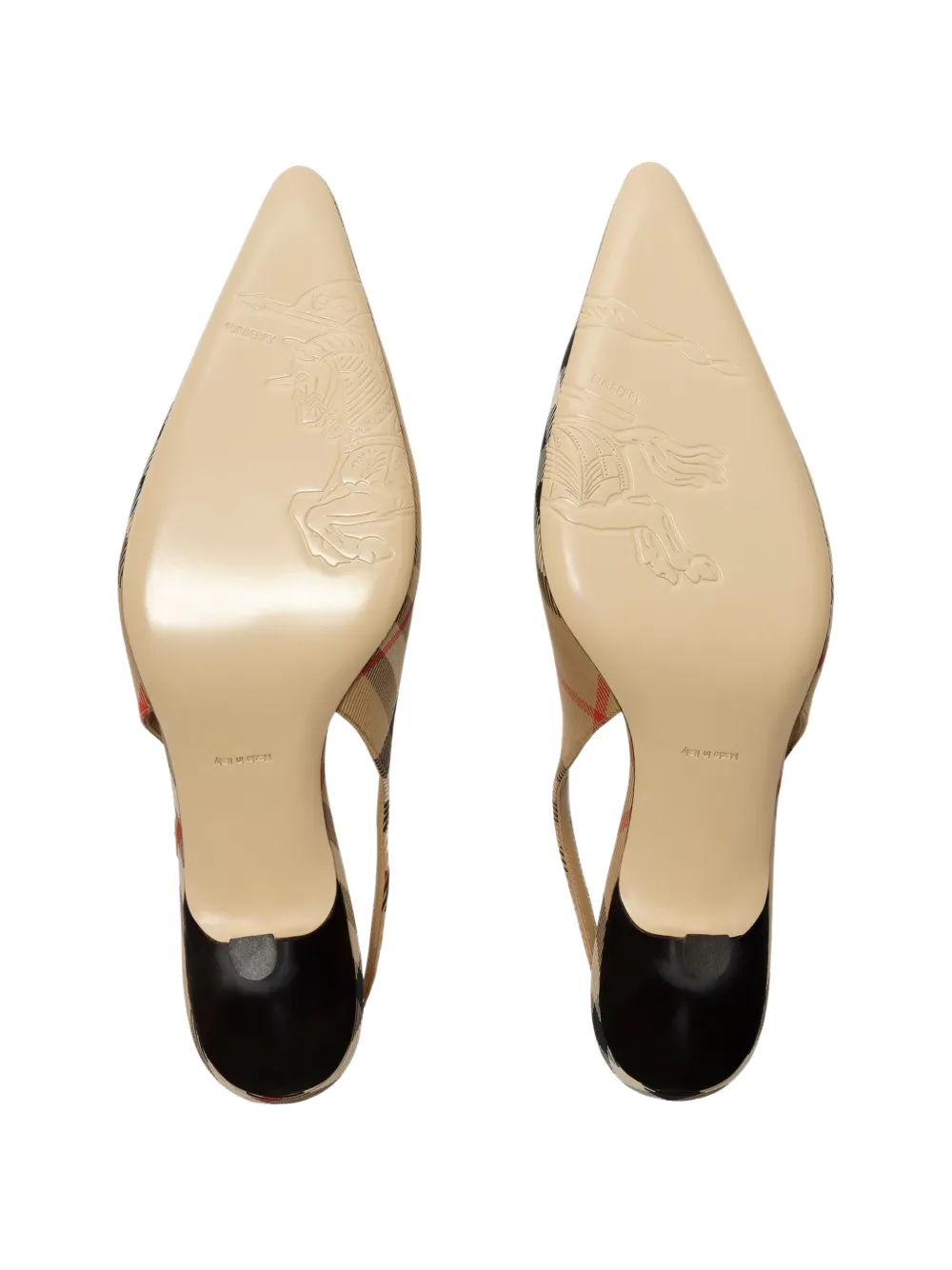 Burberry Dame Check-print pumps Beige