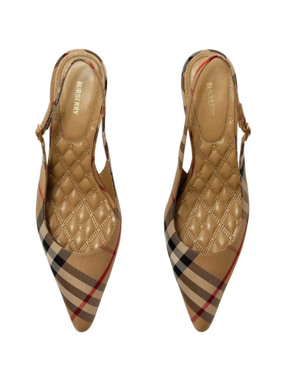 Burberry Dame Check-print pumps Beige