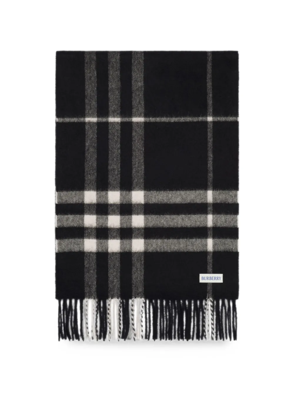 Burberry Schal aus Kaschmir mit Check - Schwarz