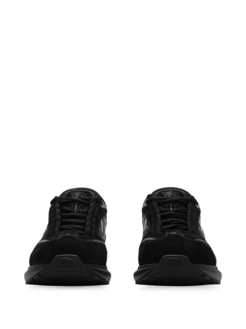 Burberry 尼龙、反绒面革拼皮革 Eclipse 运动鞋 Zwart