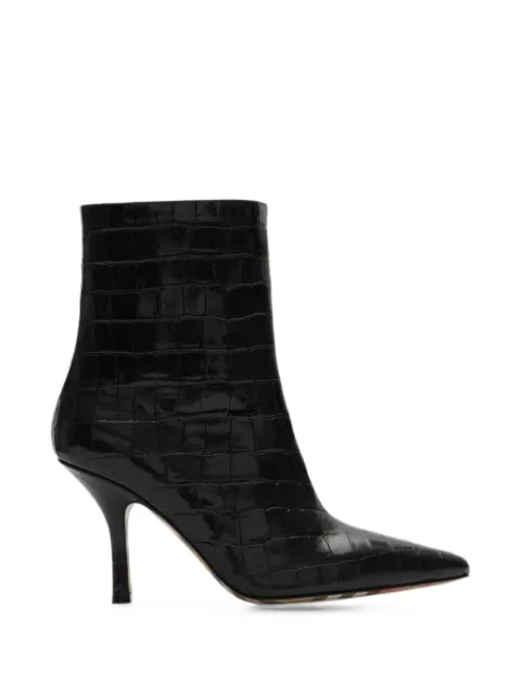 Burberry Dame crocodile-effect ankle boots