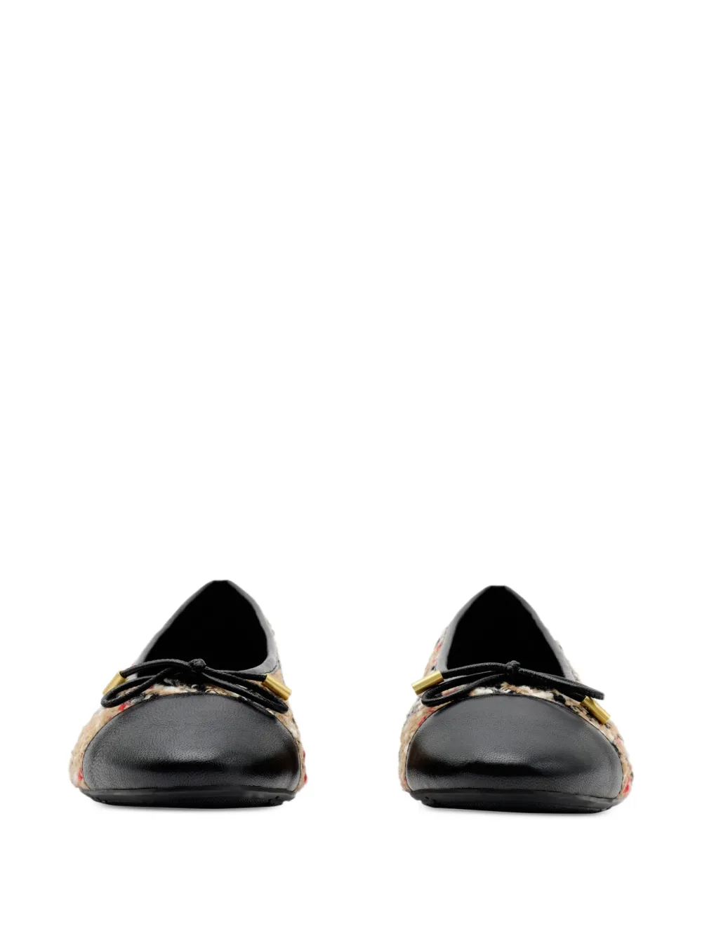 Burberry Check bouclé Highgate ballerina's Beige