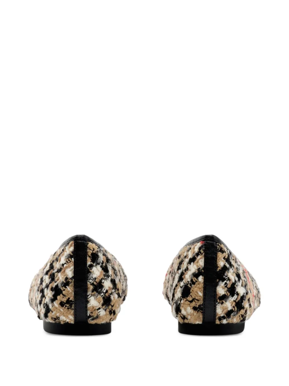 Burberry Check bouclé Highgate ballerina's Beige