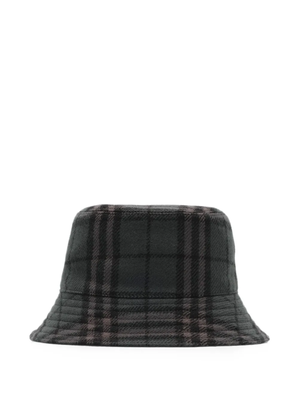 Burberry Cappello bucket reversibile in lana Check - Grigio