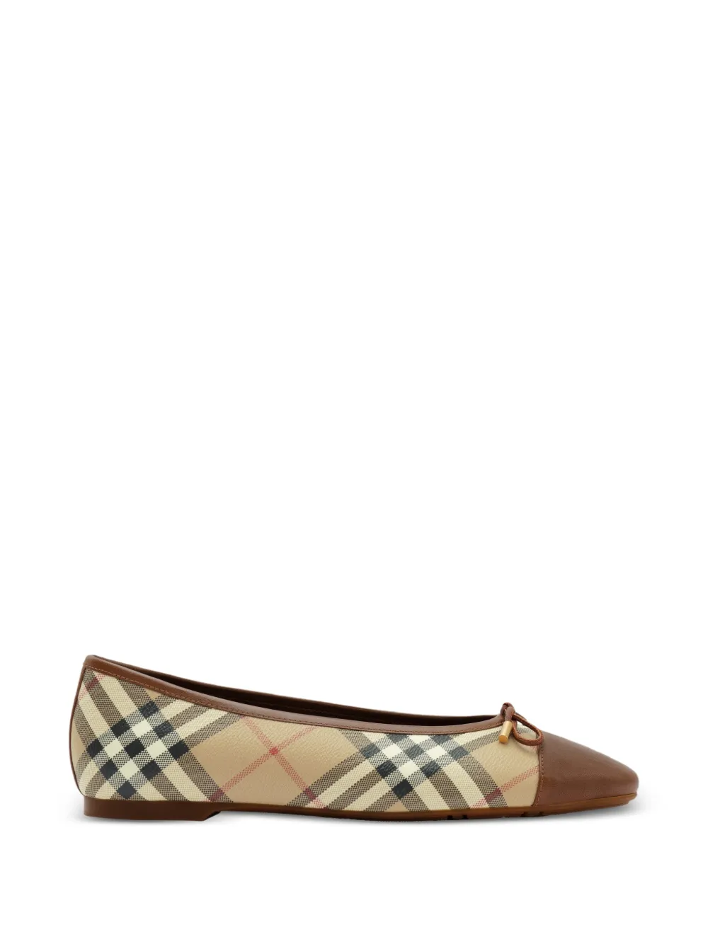 Burberry Check canvas Highgate ballerina's Beige
