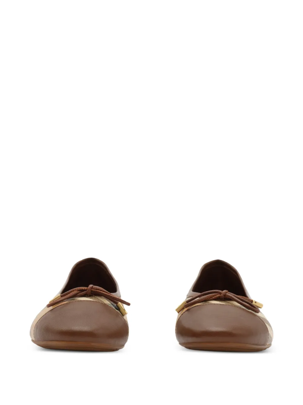 Burberry Check canvas Highgate ballerina's Beige